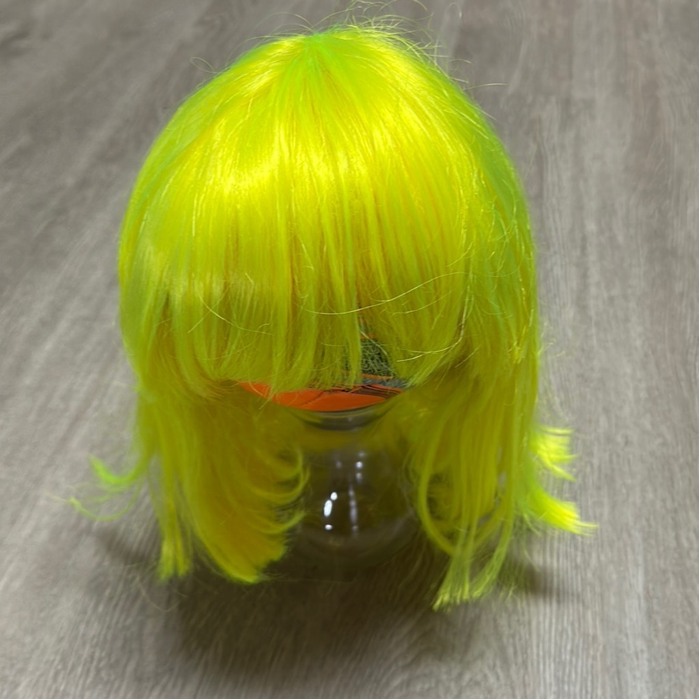 Womens West Bay neon green Cindy wig